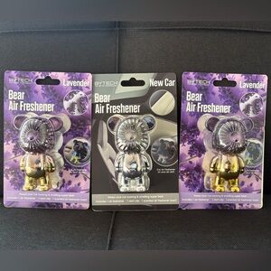 Bear Air Freshener Trio - Lavender & Metallic Silver/Gold